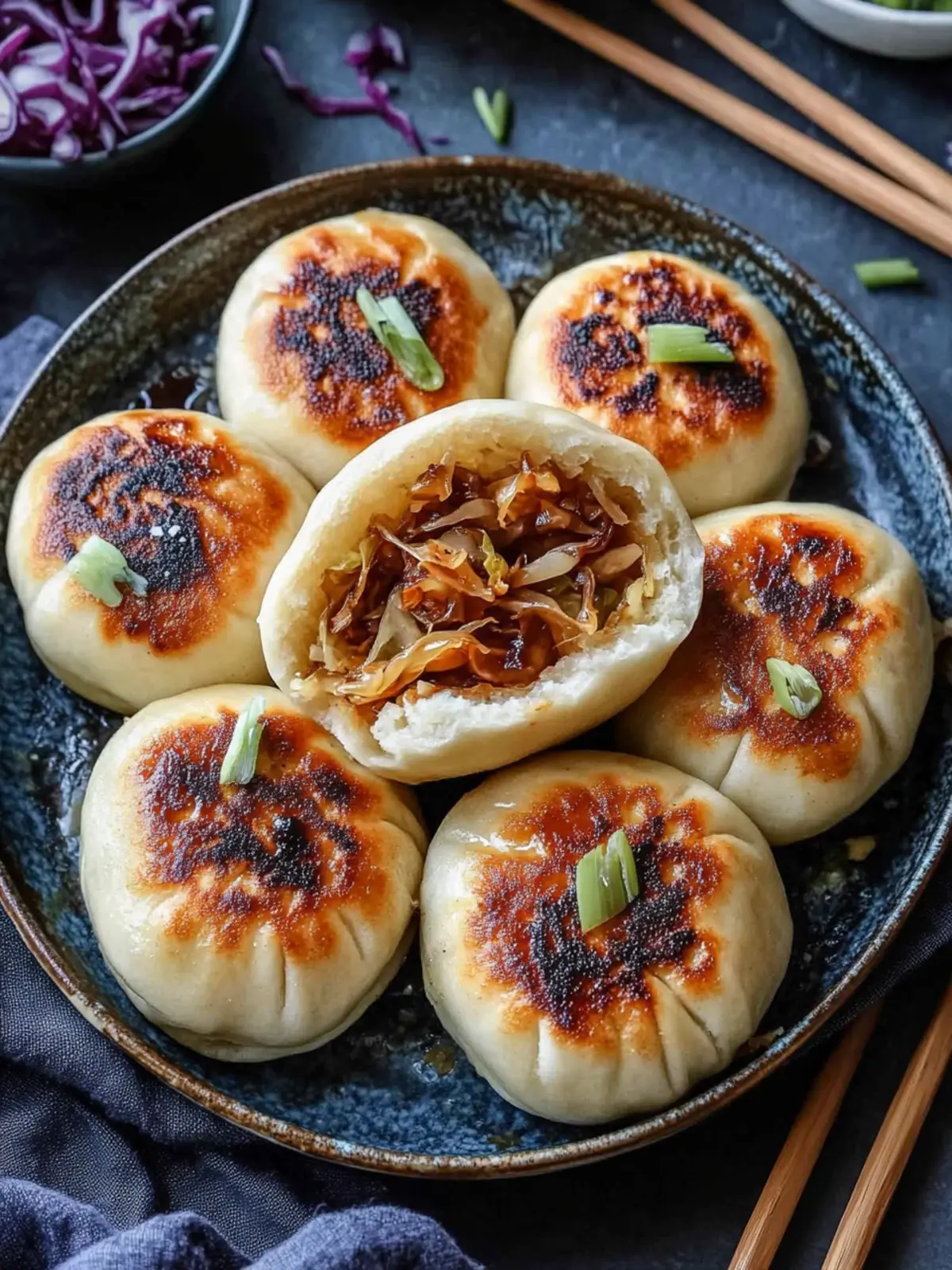 Savory Pan-Fried Cabbage and Noodle Buns You’ll Adore 2 Pan-Fried Cabbage and Noodle Buns
