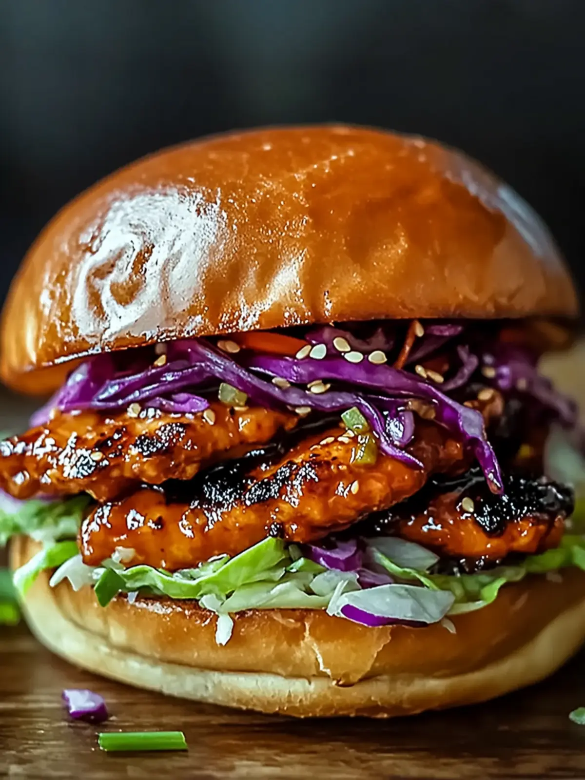 Savory Korean BBQ Chicken Sandwich with Crunchy Slaw Delight 4 Savory Korean BBQ Chicken Sandwich with Crunchy Slaw