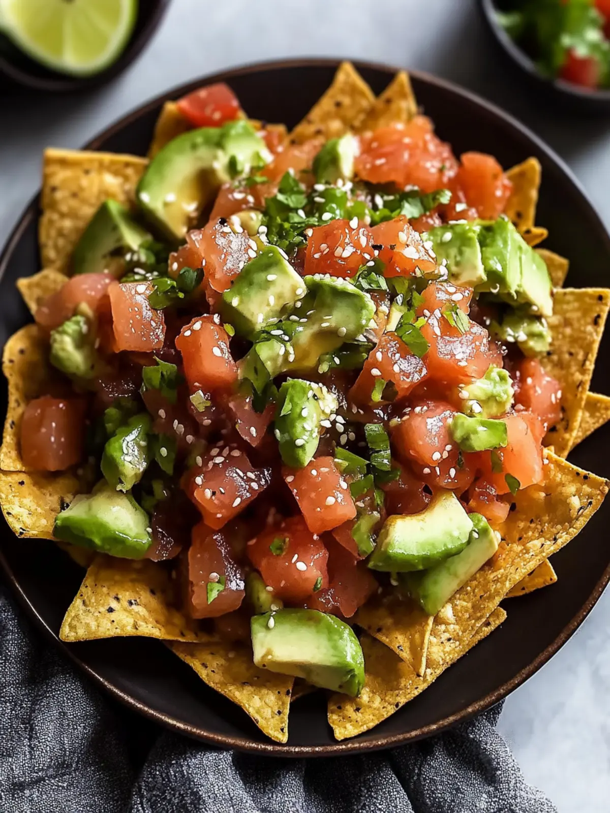 Poke Nachos with Spicy Tuna: A Fun Fusion You’ll Love 5 Poke Nachos with Spicy Tuna
