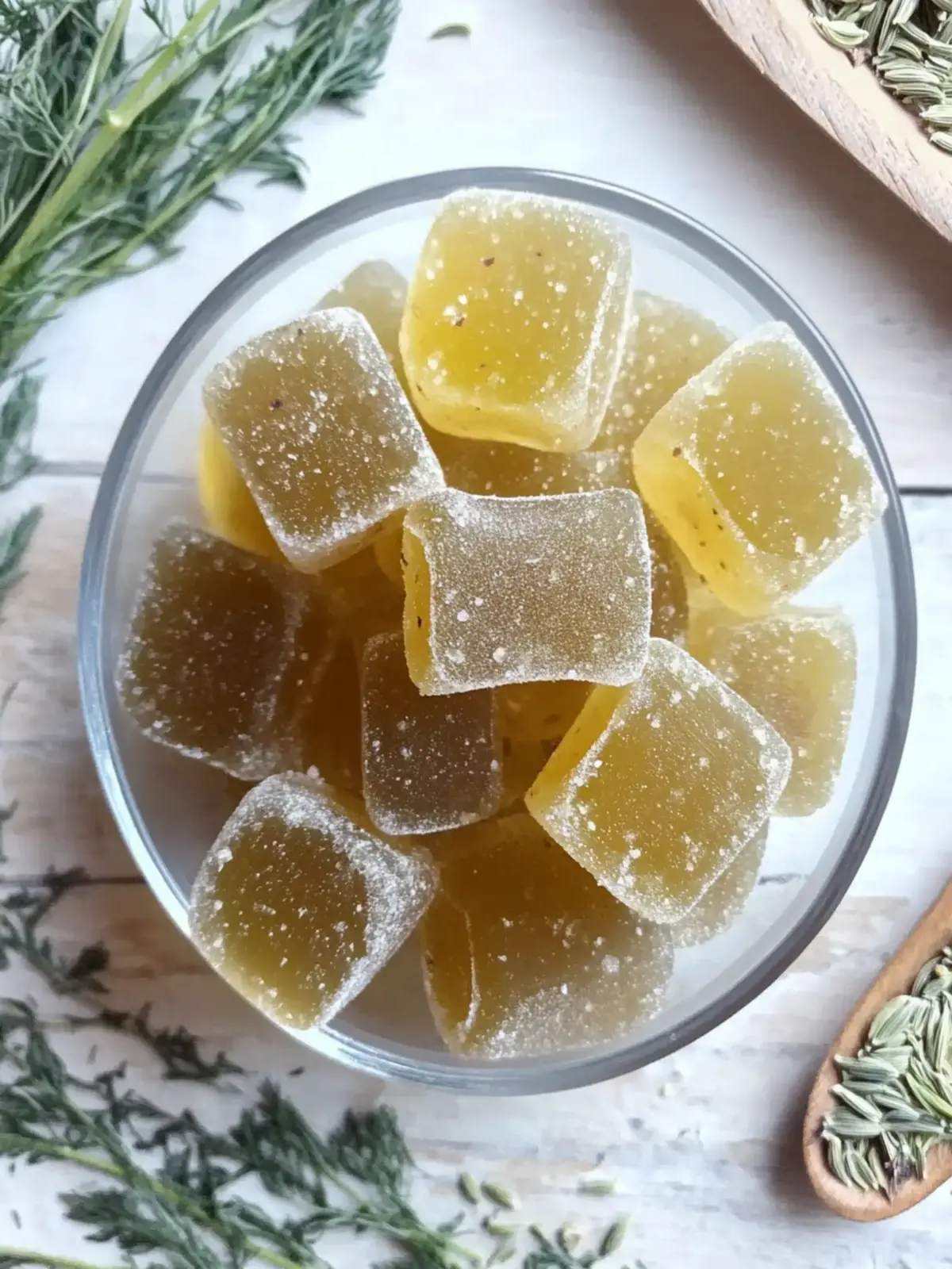 Homemade Digestive Gummies with Ginger and Fennel Bliss 3 Homemade Digestive Gummies (with Ginger and Fennel)