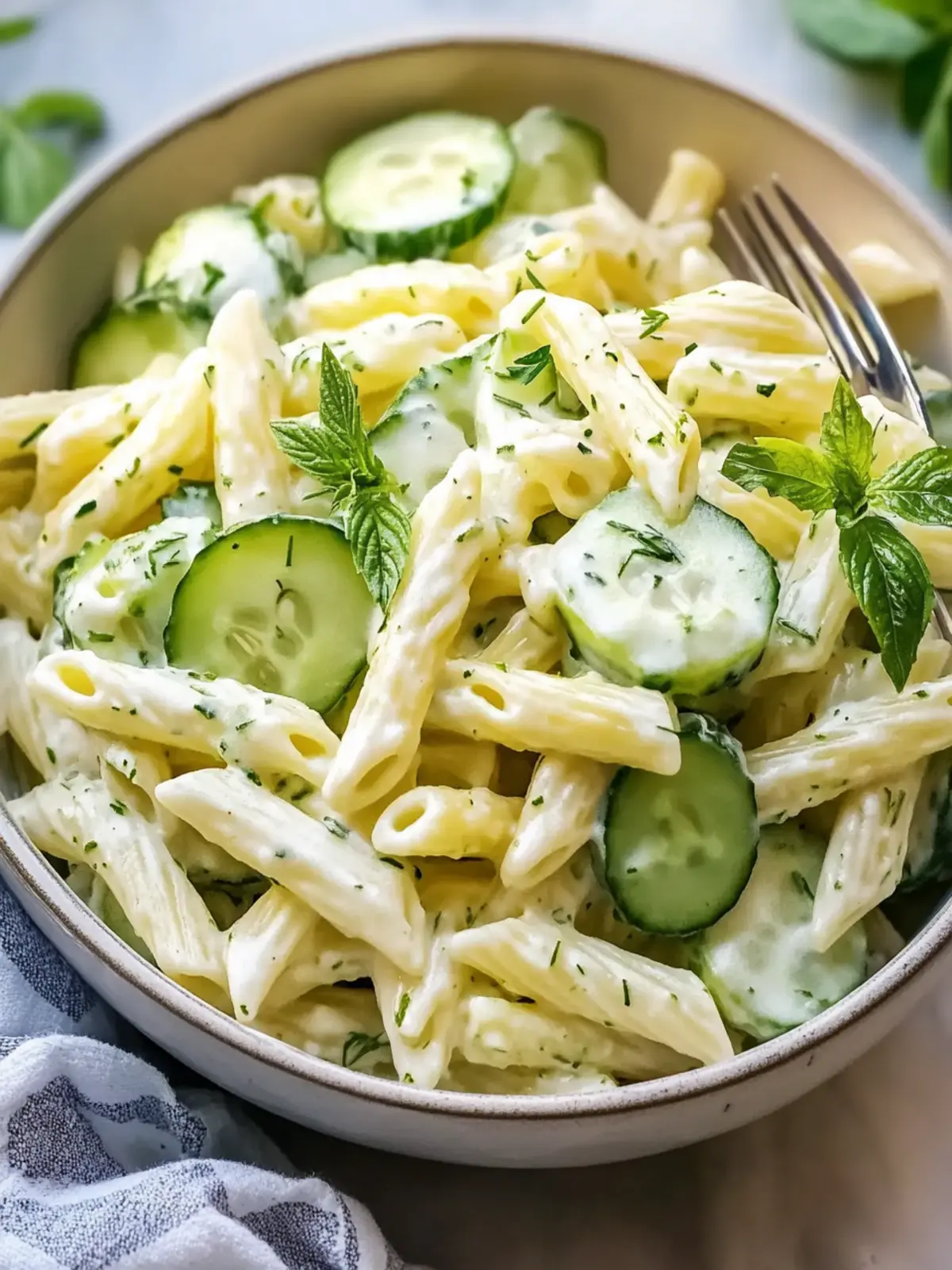 Delicious Healthy Cucumber Pasta Salad for Your Summer Picnics 2 Healthy Cucumber Pasta Salad