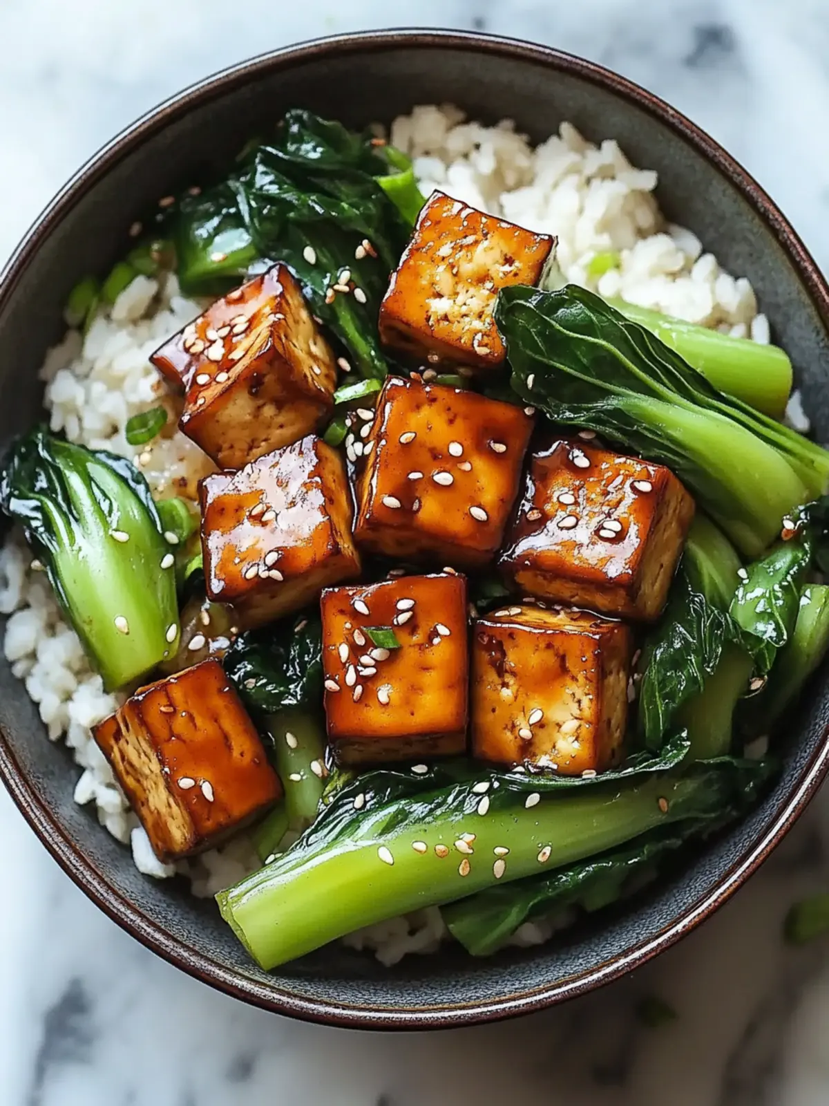 Ginger-Sesame Glazed Tofu & Bok Choy Stir Fry in 35 Minutes 3 Ginger-Sesame Glazed Tofu & Bok Choy Stir Fry