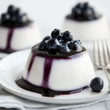 Decadent Coconut Panna Cotta with Blueberry Topping Delight 9 Coconut Panna Cotta with a Blueberry Topping