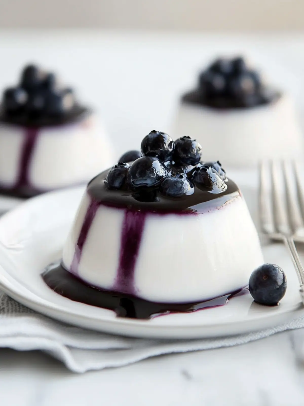 Decadent Coconut Panna Cotta with Blueberry Topping Delight 5 Coconut Panna Cotta with a Blueberry Topping