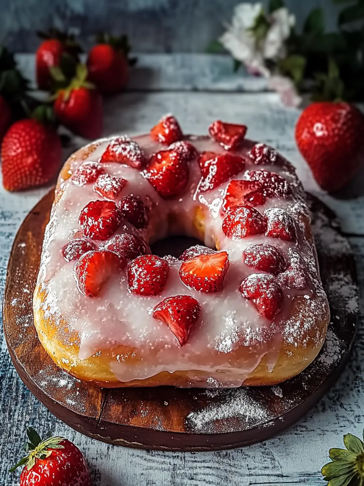 Glazed Strawberry Jam Donut Focaccia: A Sweet Bread Adventure 3 Glazed Strawberry Jam Donut