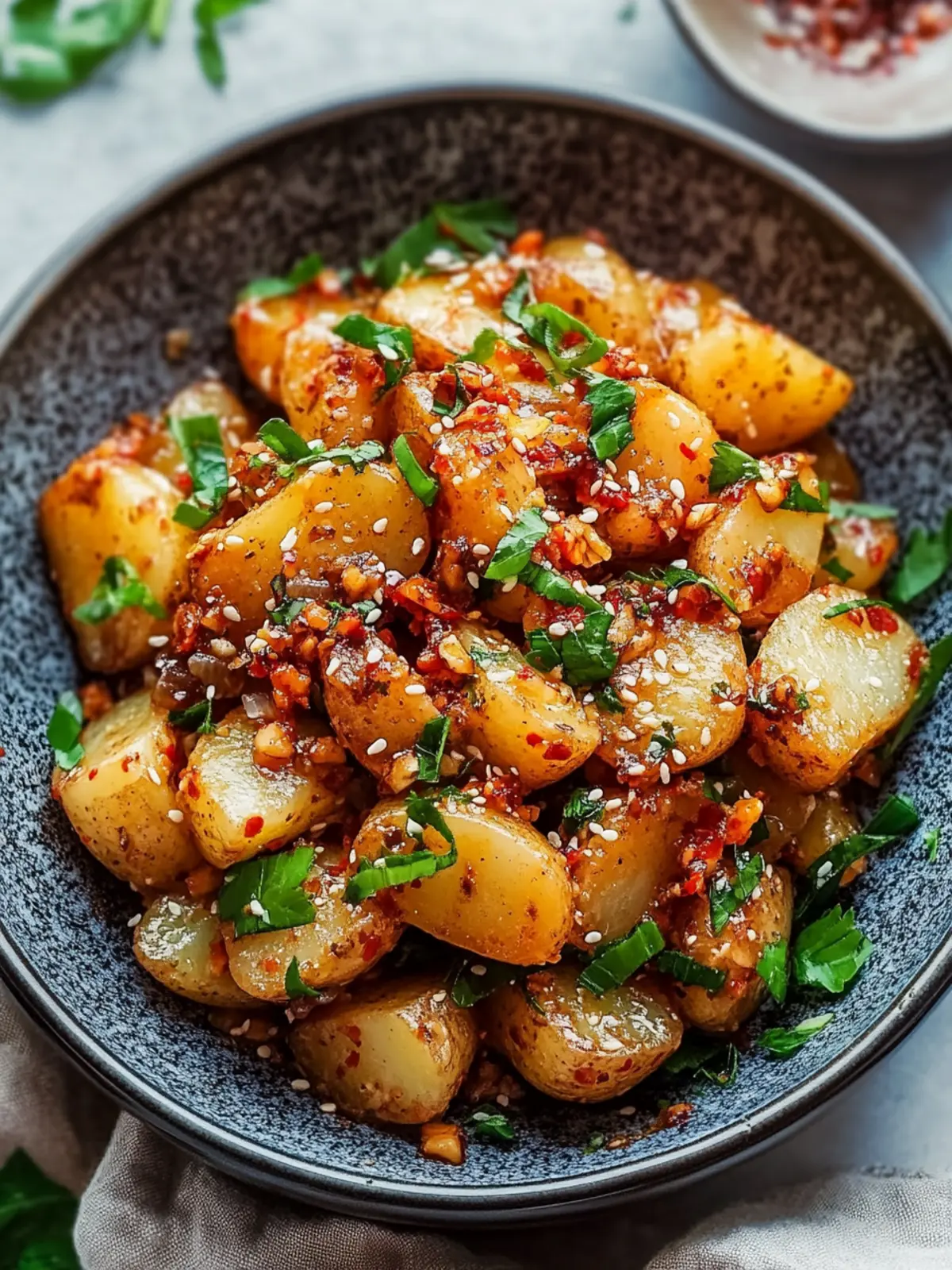 Crispy Gochujang Potato Salad That Will Brighten Your Day 4 Crispy Gochujang Potato Salad