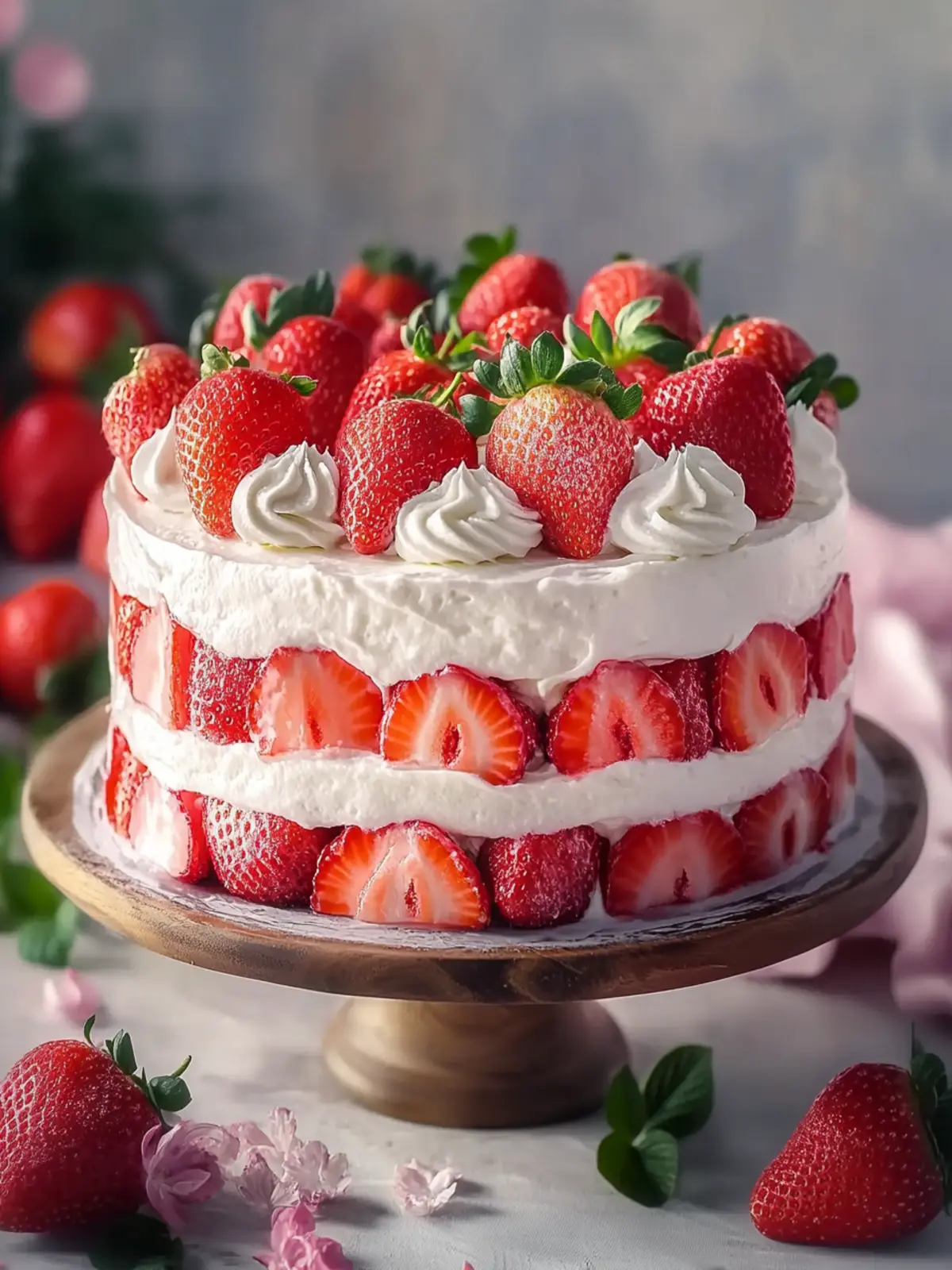 Homemade Strawberry Cake: A Sweet Summer Treat to Savor 3 Homemade Strawberry Cake