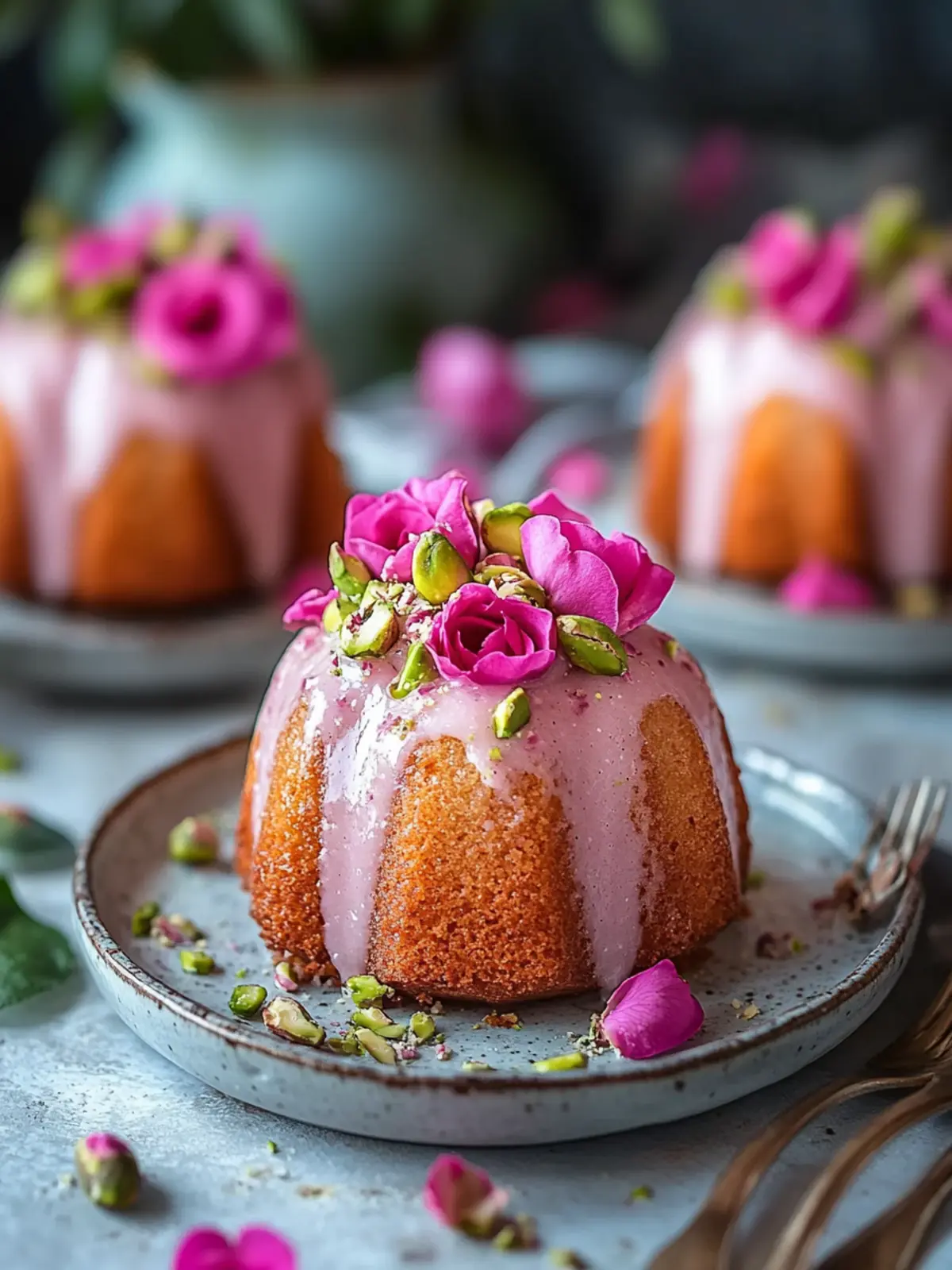 Persian Rose & Pistachio Mini Bundt Cakes That Wow Guests 3 Persian Rose & Pistachio Mini Bundt Cakes