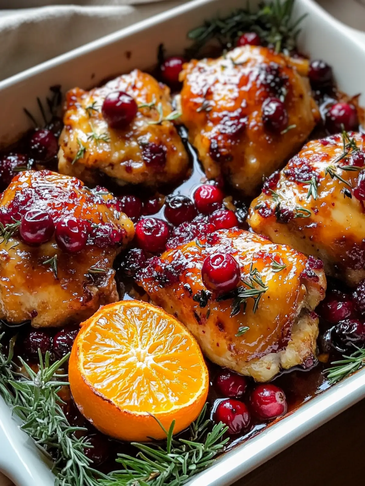 Savory Baked Orange Cranberry Chicken Thighs for Cozy Dinners 3 Baked Orange Cranberry Chicken Thighs