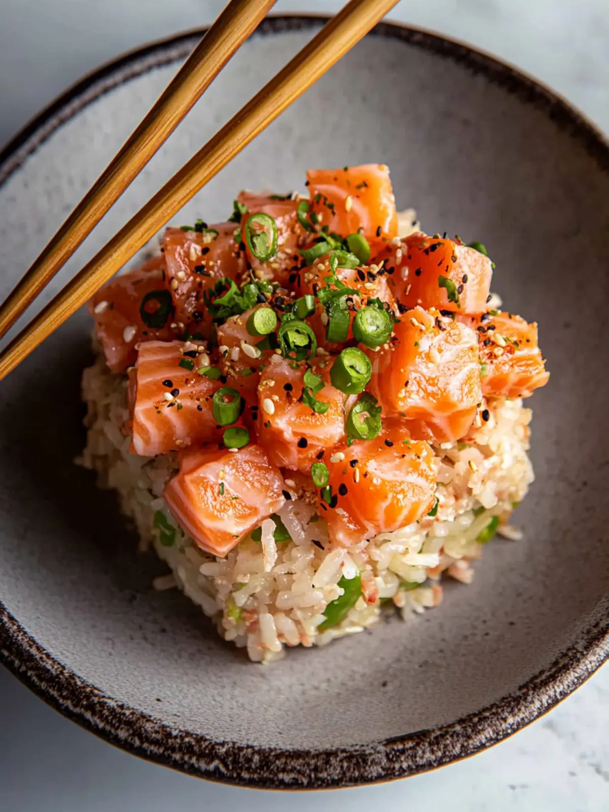 Savory Salmon Crispy Rice: A Trendy Twist on Sushi Delight 3 Salmon Crispy Rice