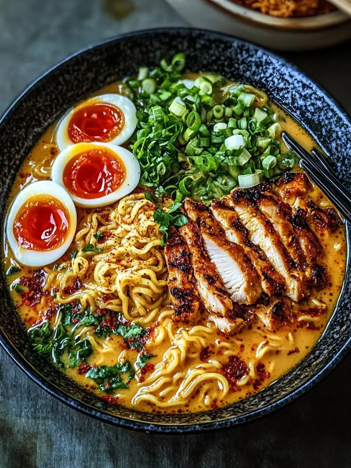 Fiery Chicken Ramen with Creamy Garlic Sauce: Your Cozy Comfort Fix 3 Fiery Chicken Ramen with Creamy Garlic Sauce