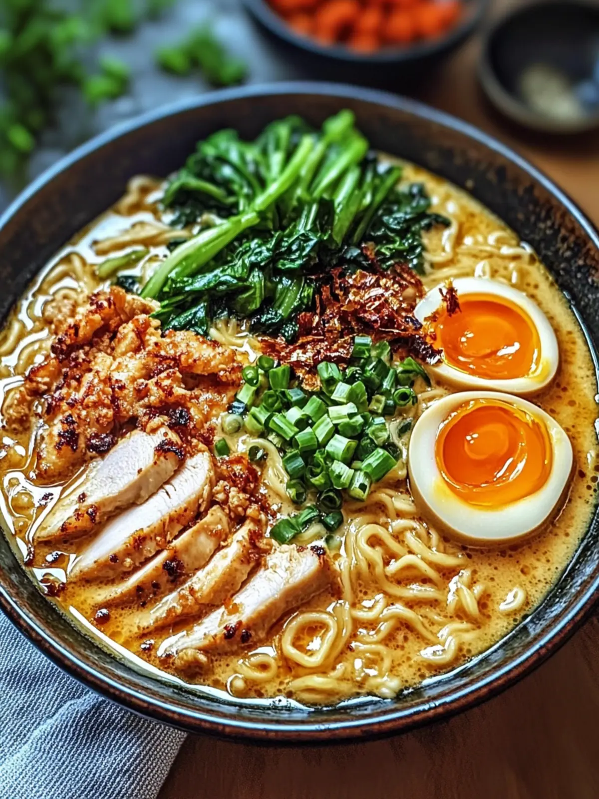 Fiery Chicken Ramen with Creamy Garlic Sauce: Your Cozy Comfort Fix 5 Fiery Chicken Ramen with Creamy Garlic Sauce