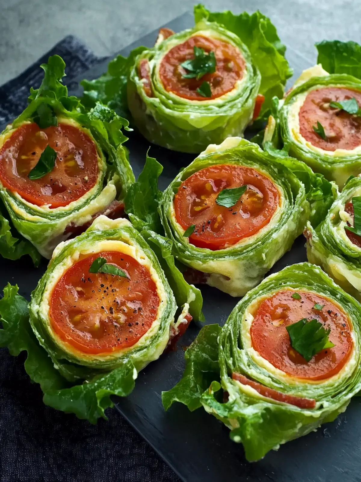 Easy Cheesy Bacon, Lettuce & Tomato Spirals Recipe Anyone Can Make 4 Easy Cheesy Bacon, Lettuce & Tomato Spirals Recipe