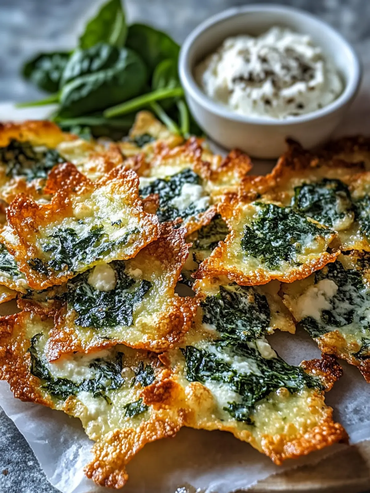 Spinach and Ricotta Mozzarella Crisps: Your New Favorite Snack 4 Spinach and Ricotta Mozzarella Crisps