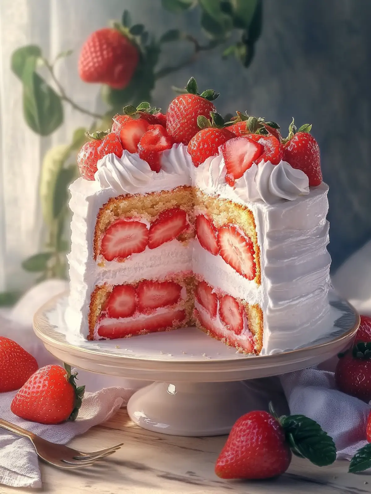 Homemade Strawberry Cake: A Sweet Summer Treat to Savor 2 Homemade Strawberry Cake