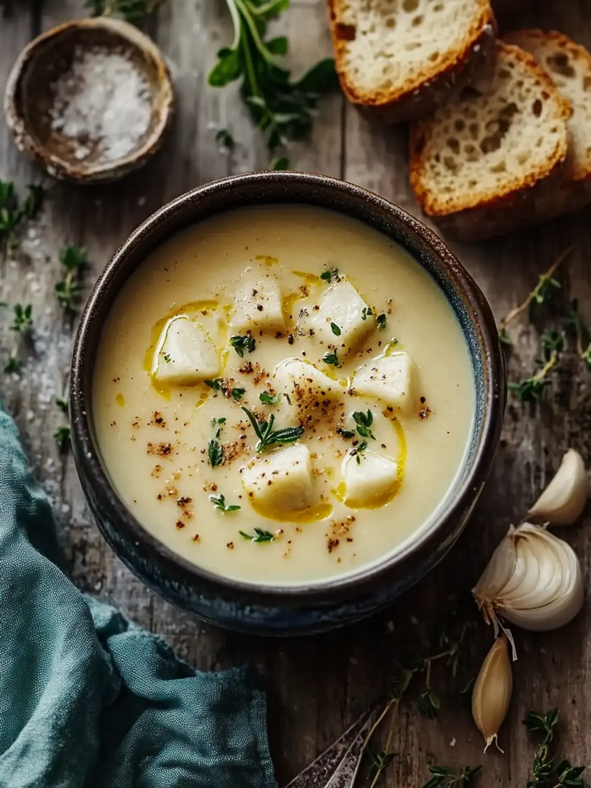 Creamy Czech Garlic Soup: A Cozy Bowl of Flavorful Comfort 6 Creamy Czech Garlic Soup
