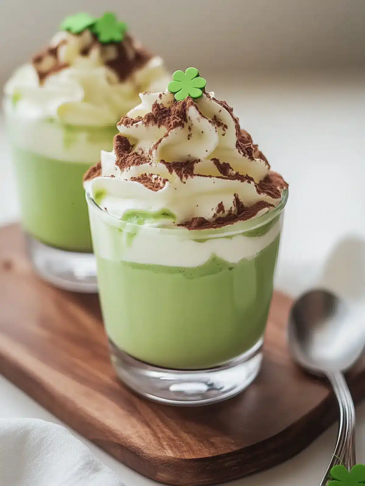 Shamrock Shake Pudding Cups: Easy St. Patrick's Day Delight 2 Shamrock Shake Pudding Cups