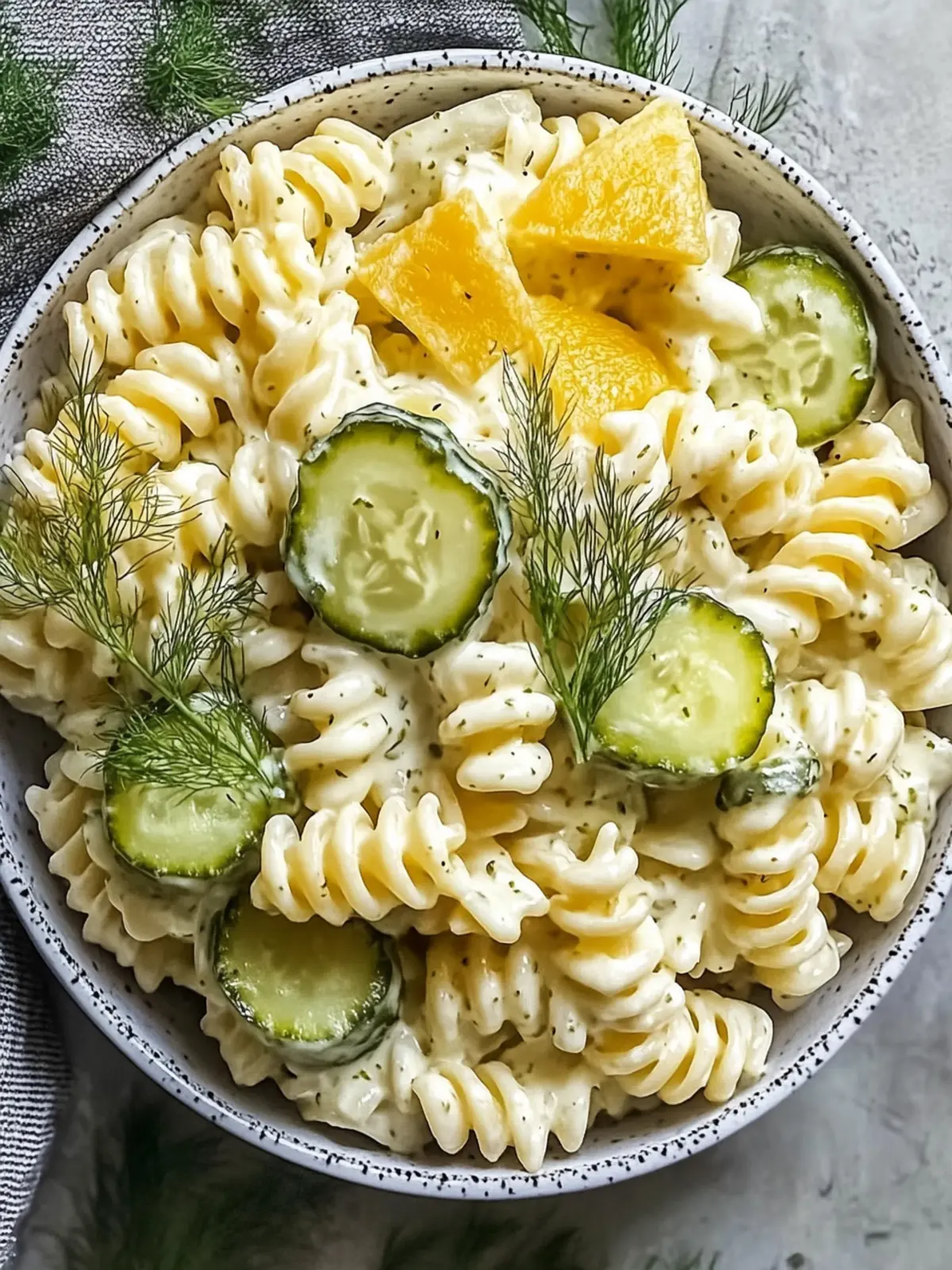 Dill Pickle Pasta Salad: Tangy Creamy Goodness for Hot Days 3 Dill Pickle Pasta Salad: Tangy Creamy Goodness for Summer