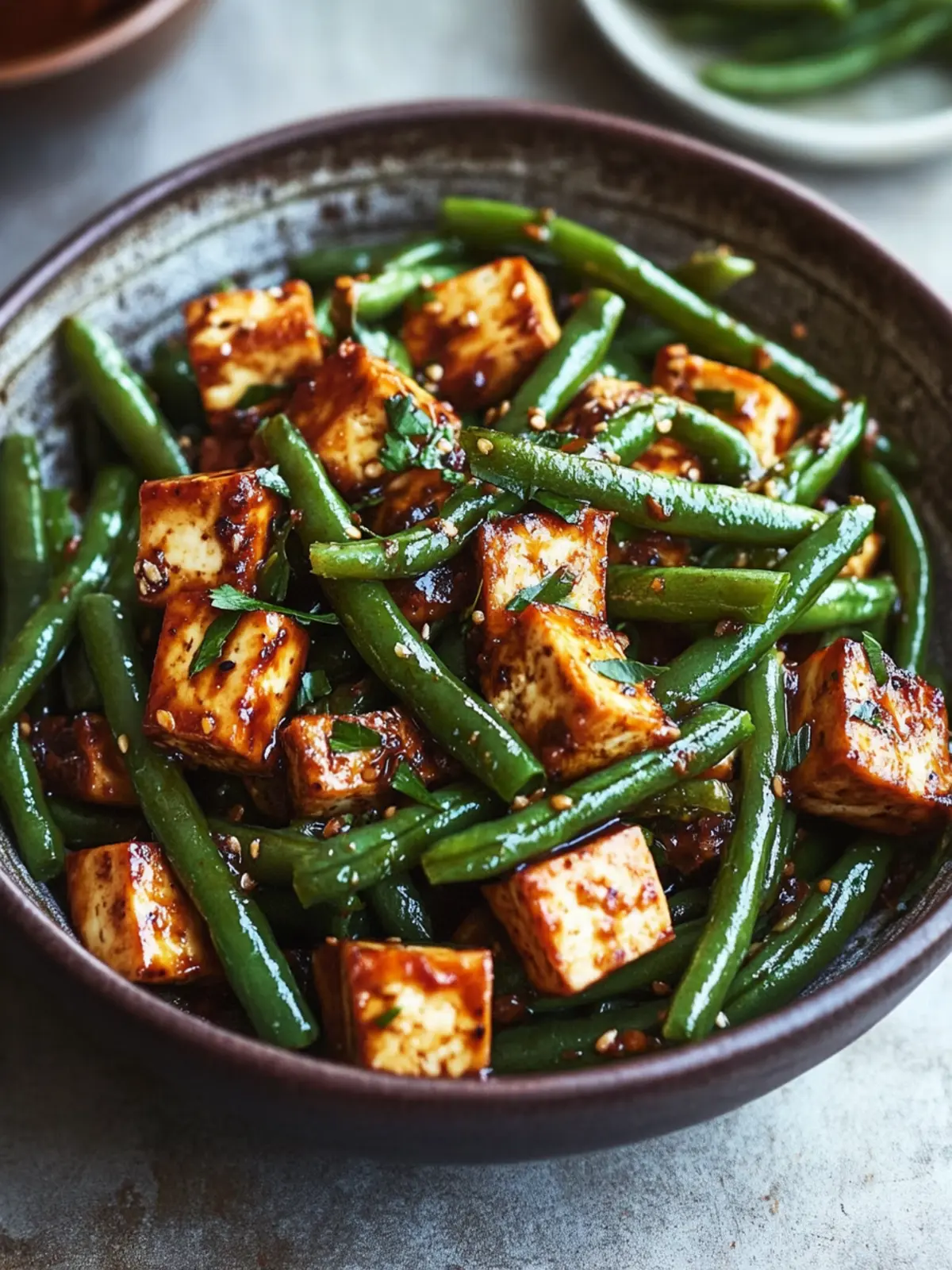 Garlicky Green Beans and Tofu for a Quick Vegan Feast 4 Garlicky Green Beans and Tofu