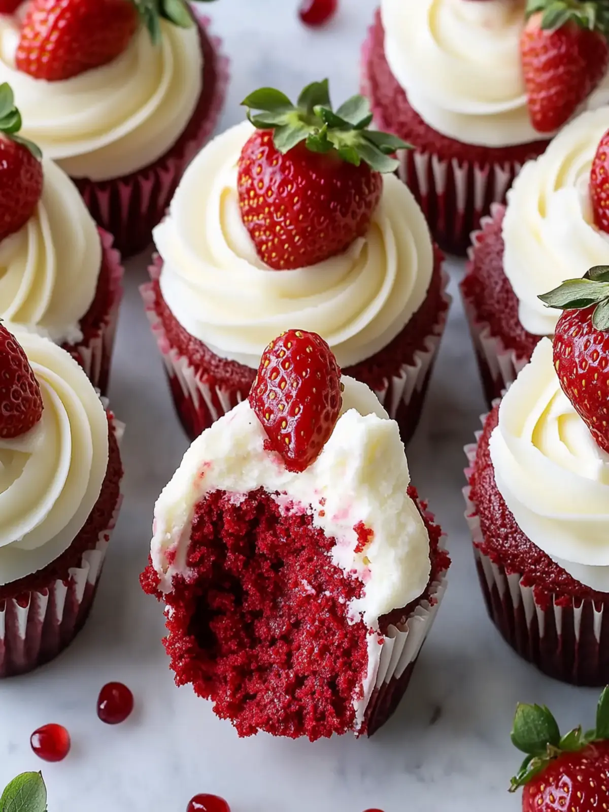 Decadent Strawberry Cheesecake Red Velvet Cupcakes to Savor 4 Strawberry Cheesecake Red Velvet Cupcakes