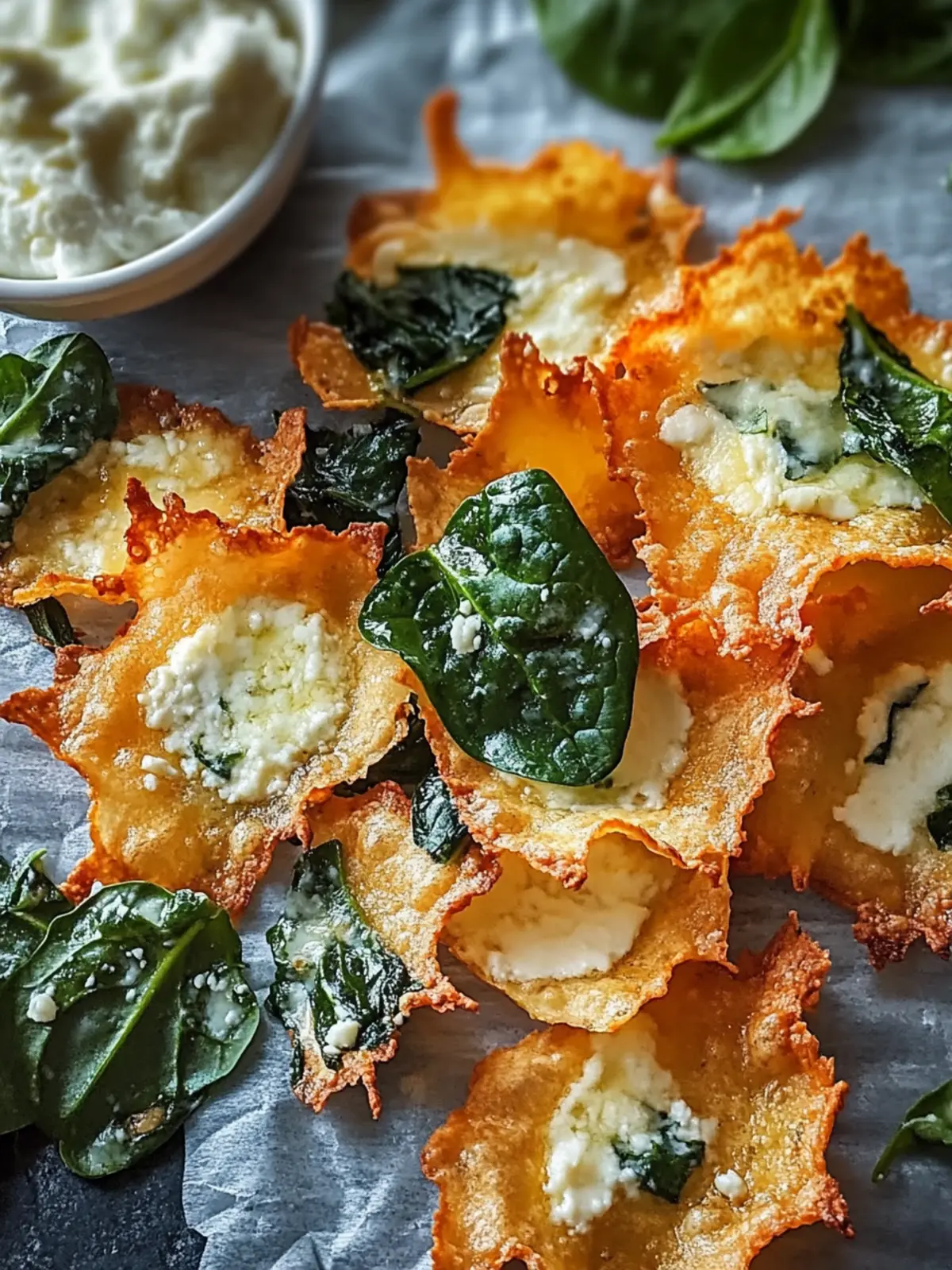 Spinach and Ricotta Mozzarella Crisps: Your New Favorite Snack 3 Spinach and Ricotta Mozzarella Crisps