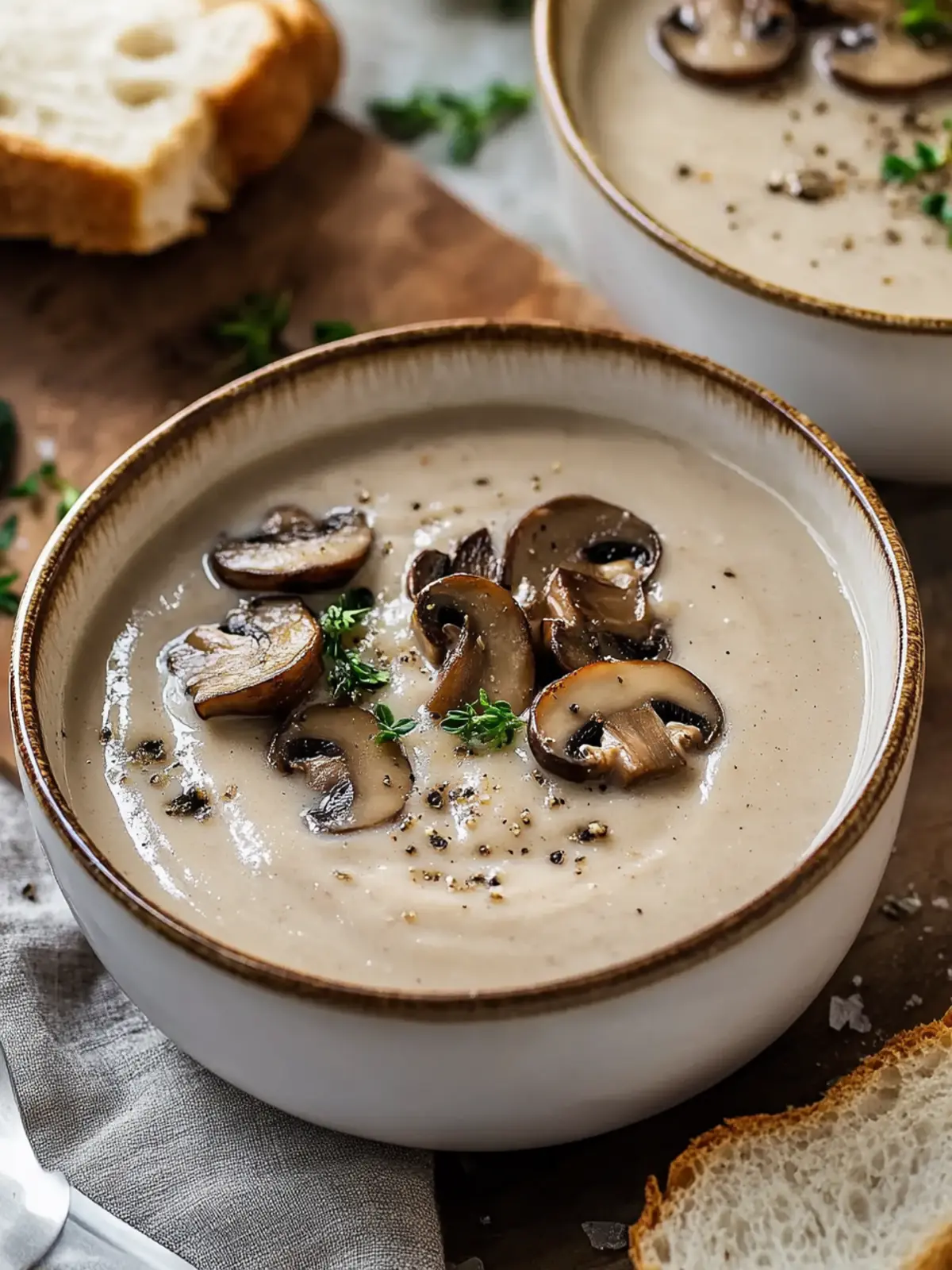 Creamy Mushroom Bisque Recipe: Comfort in Every Silky Spoonful 2 Creamy Mushroom Bisque Recipe