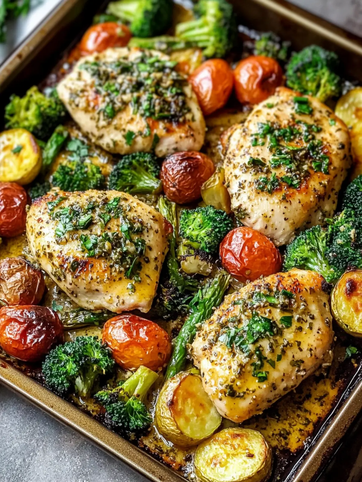 Sheet Pan Garlic Butter Chicken and Veggies for Effortless Dinners 4 Sheet Pan Garlic Butter Chicken and Veggies