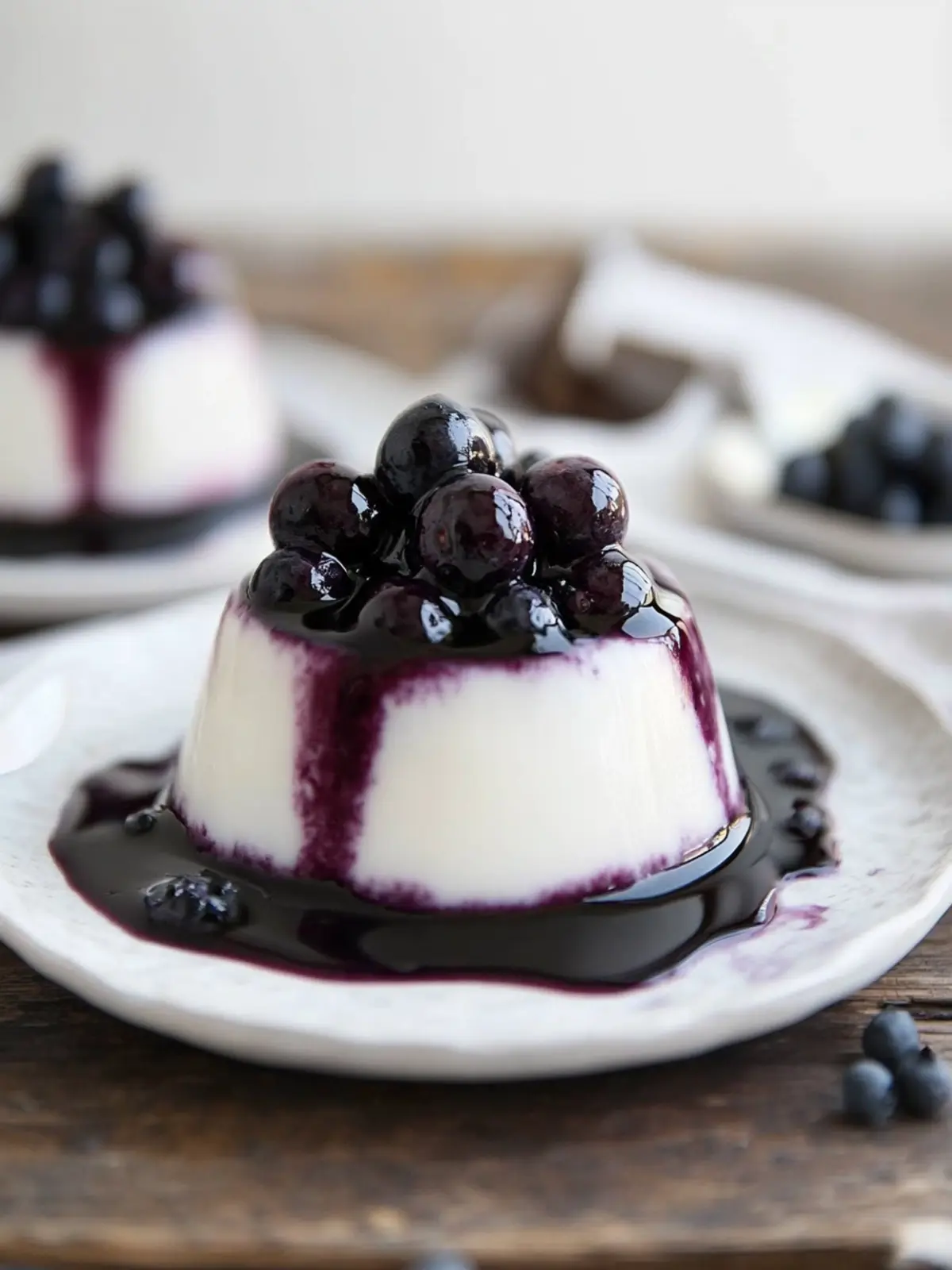 Decadent Coconut Panna Cotta with Blueberry Topping Delight 4 Coconut Panna Cotta with a Blueberry Topping