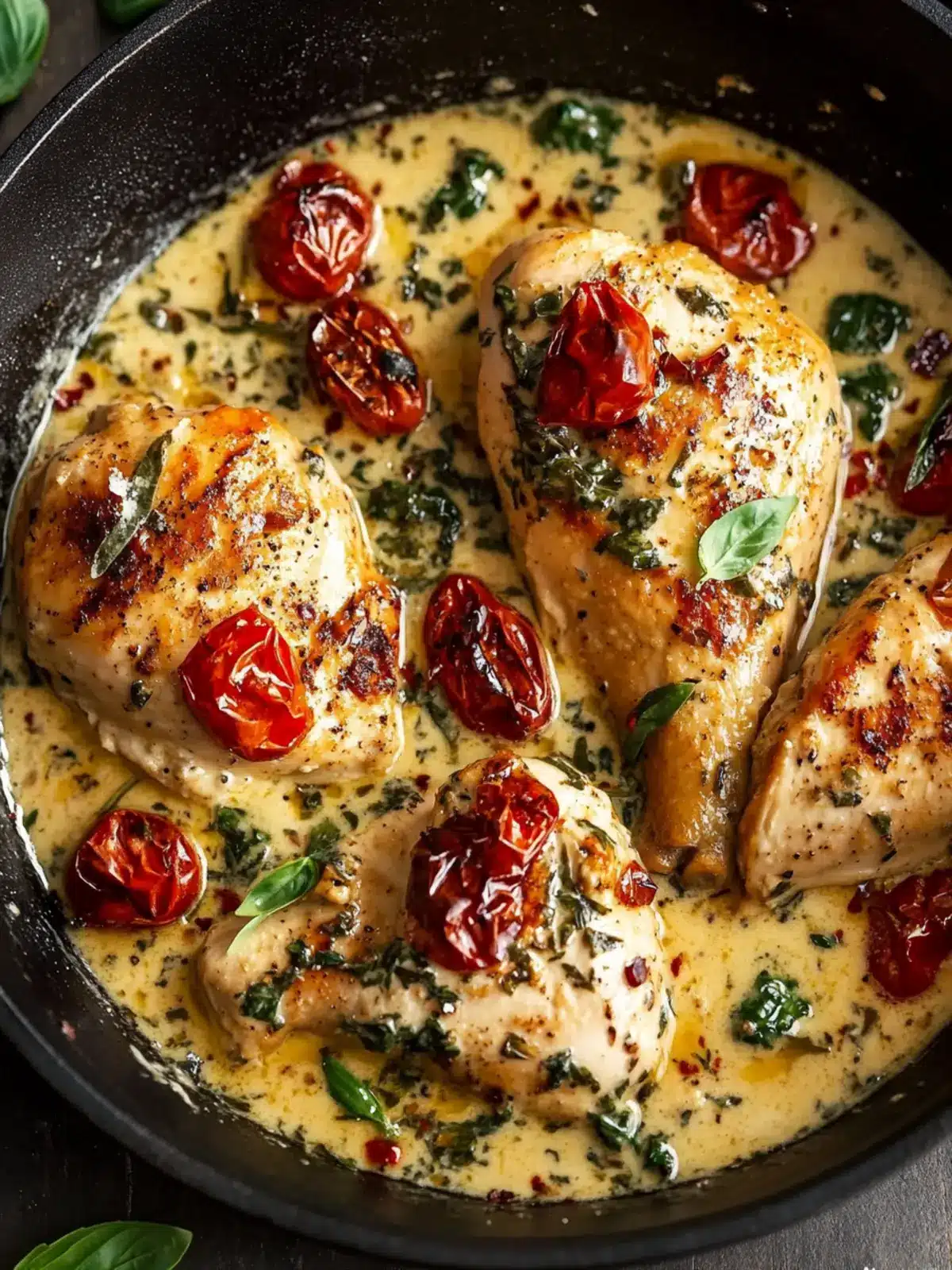 Creamy Tuscan Chicken: Quick One-Pan Wonder for Dinner Tonight 3 Creamy Tuscan Chicken