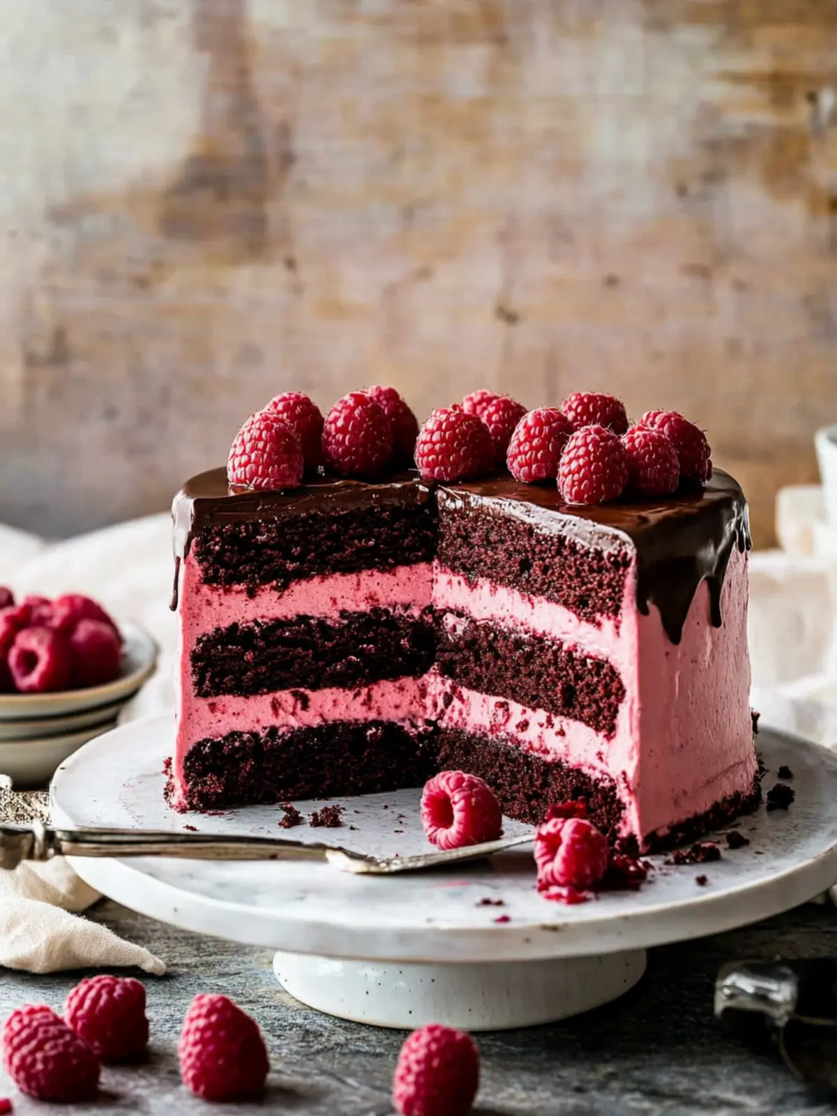 Decadent Chocolate Raspberry Cake for Sweet Celebrations 5 Chocolate Raspberry Cake