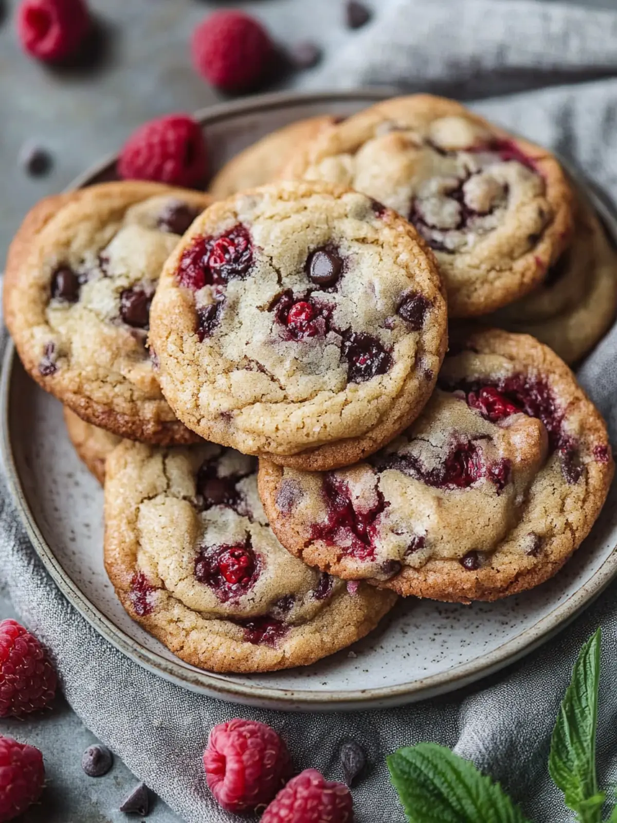 Raspberry Chocolate Chip Cookies: No-Chill, Soft & Chewy Delight 4 Raspberry Chocolate Chip Cookies