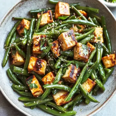 Garlicky Green Beans and Tofu for a Quick Vegan Feast 10 Garlicky Green Beans and Tofu