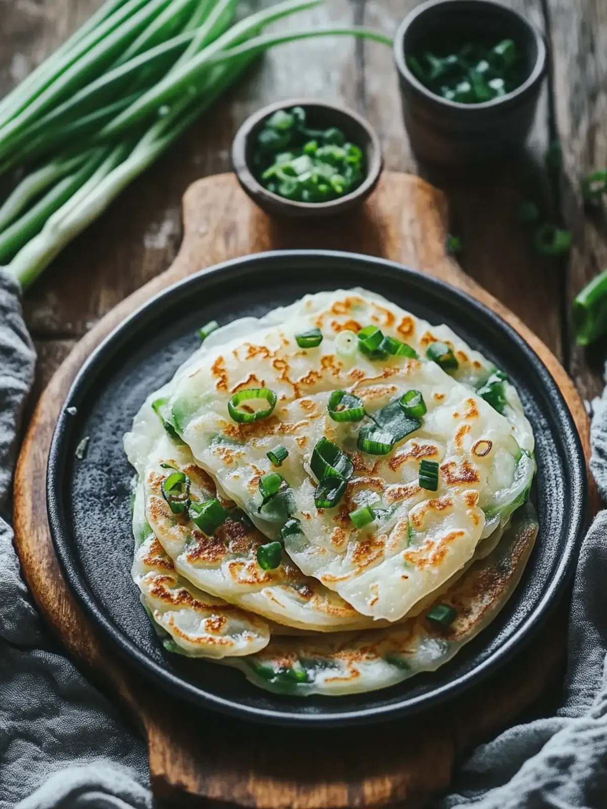 Crispy Rice Paper Scallion Pancakes Ready in Just 20 Minutes 3 Crispy Rice Paper Scallion Pancakes