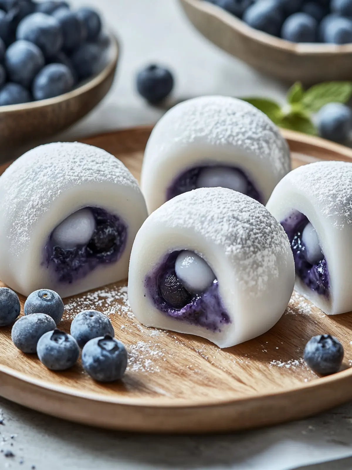 Blueberry Cream Mochi Buns: Your New Favorite No-Bake Treat 3 Blueberry Cream Mochi Buns
