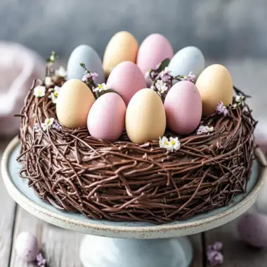Delight in Chocolate Easter Egg Nest Cake for Festive Fun 9 Chocolate Easter Egg Nest Cake