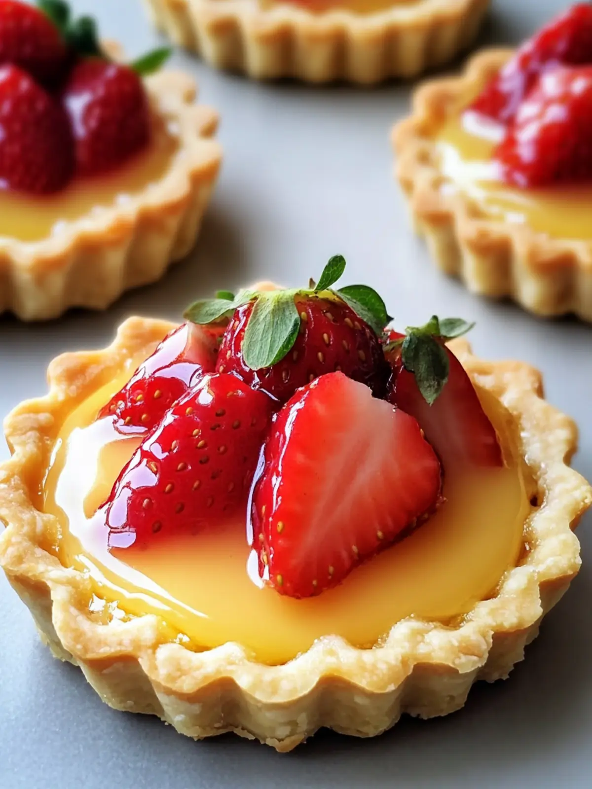 Strawberry Honey Custard Tarts with Zesty Lemon Curd Bliss 4 Strawberry Honey Custard Tarts