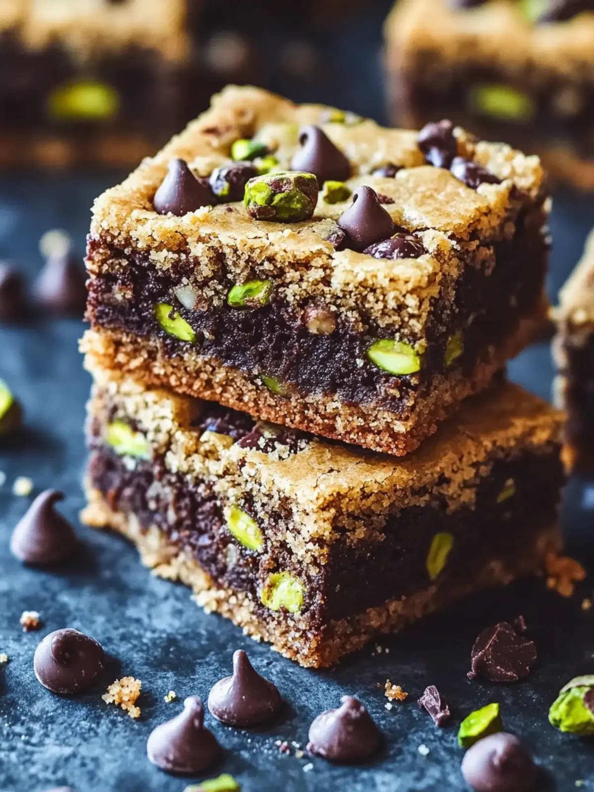 Indulge in Brown Butter Dubai Pistachio Chocolate Chip Cookie Bars 5 Brown Butter Dubai Pistachio Chocolate Chip Cookie Bars