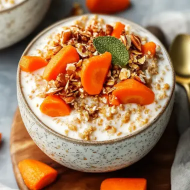 Carrot-Cake Overnight Oats: A Sweet Morning Boost! 9 Carrot-Cake Overnight Oats