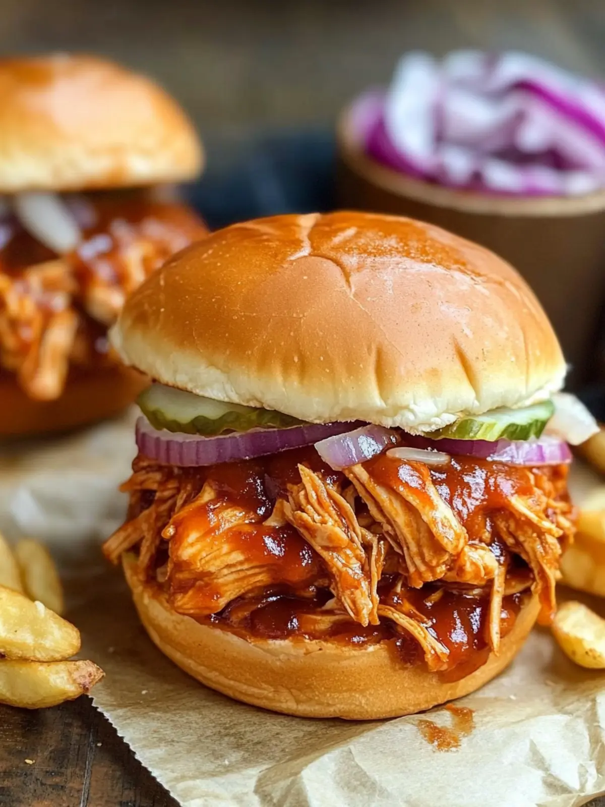 Zesty Slow Cooker BBQ Chicken Sandwiches for Effortless Dinners 2 Zesty Slow Cooker BBQ Chicken Sandwiches