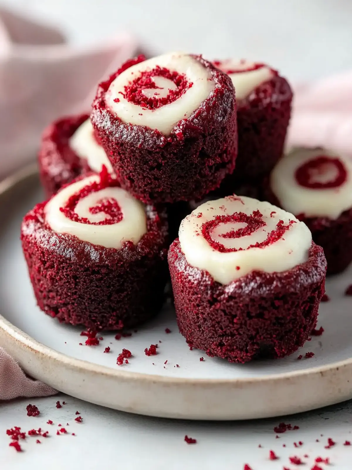Decadent Homemade Red Velvet Brownie Bites with Cream Cheese Swirl 5 Homemade Red Velvet Brownie Bites