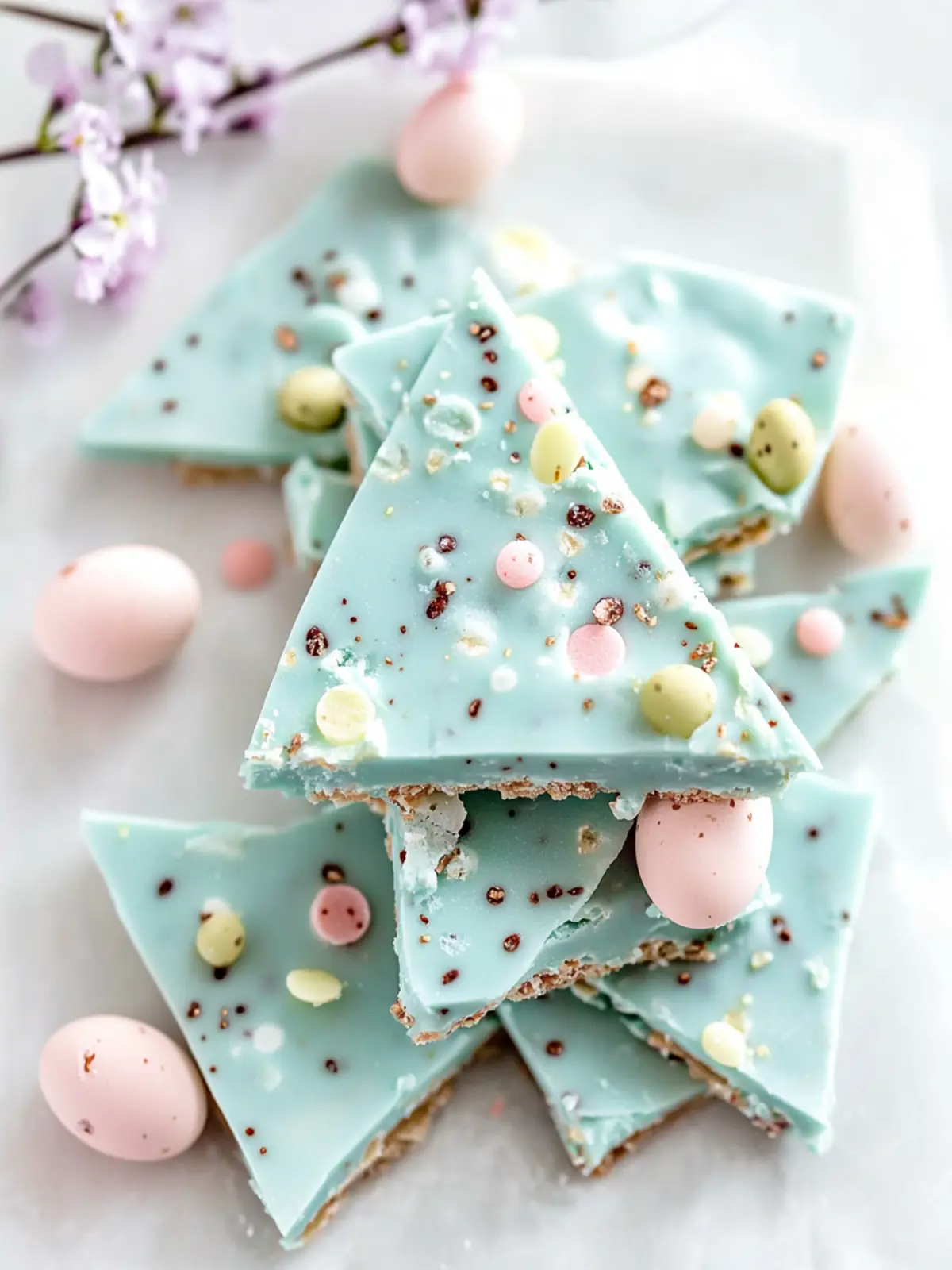 Delicious Robin Egg Easter Bark: Easy No-Bake Recipe + VIDEO 3 Robin Egg Easter Bark + VIDEO
