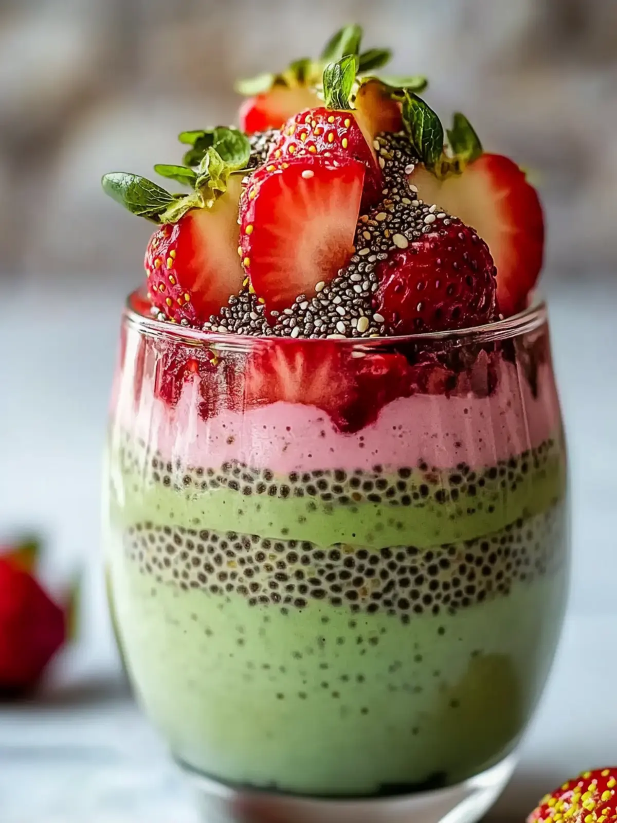 Strawberry Matcha Layered Chia: A Vibrant Plant-Based Treat 4 Strawberry Matcha Layered Chia