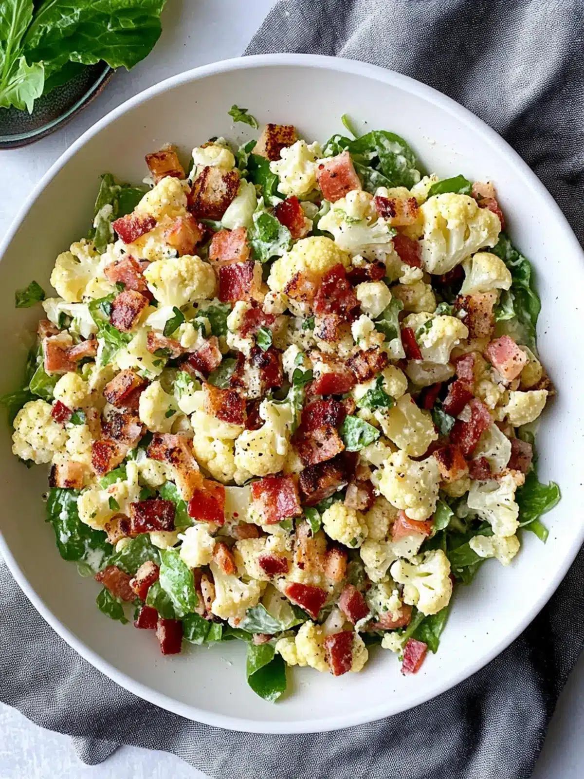 Delicious BLT Cauliflower Salad: Your New Low-Carb Favorite 4 BLT Cauliflower Salad