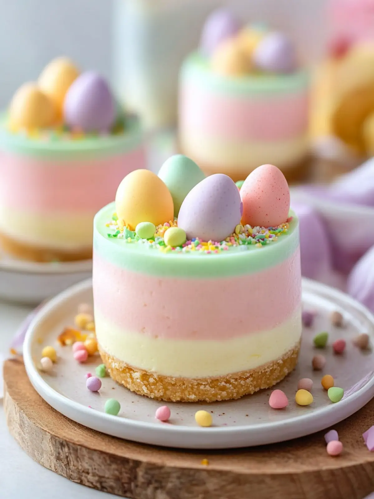 Colorful Mini Easter Cheesecakes Recipe You Can Make Anytime 2 Mini Easter Cheesecakes Recipe