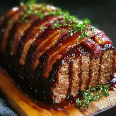 Whiskey BBQ Meatloaf with Bacon Blanket to Impress Your Guests 9 Whiskey BBQ Meatloaf with Bacon Blanket