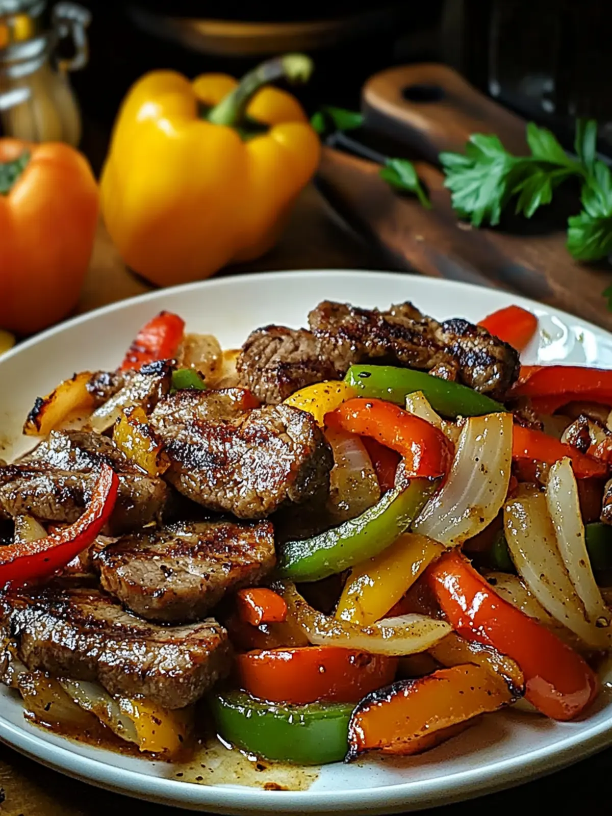 Savory Pepper Steak with Bell Peppers and Onions for Dinner Delight 3 Pepper Steak with Bell Peppers and Onions