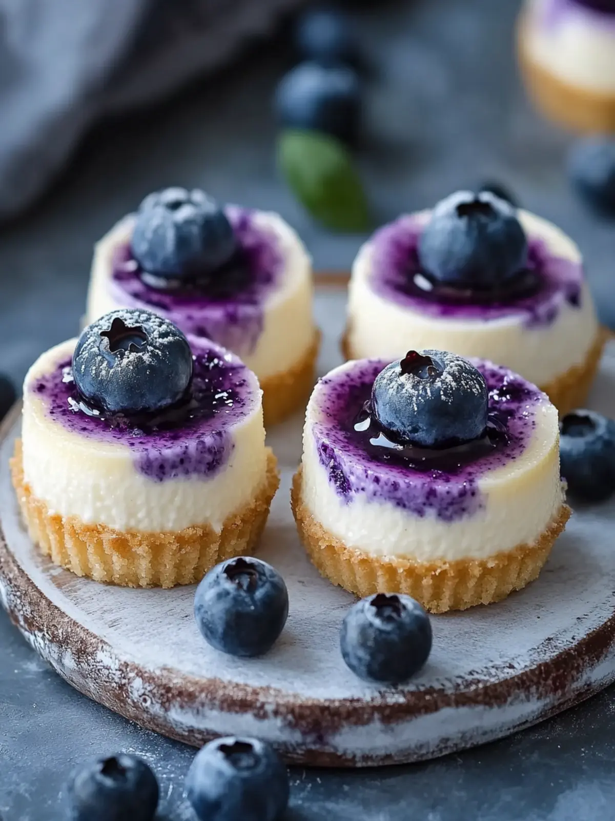 Delicious Mini Lemon Blueberry Cheesecakes for Summer Bliss 2 Mini Lemon Blueberry Cheesecakes