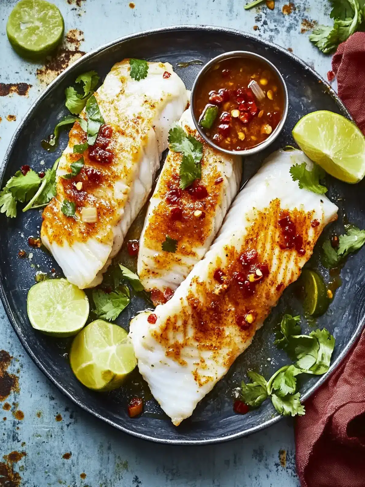 Crispy White Fish Fillets with Tamarind Lime Chilli Sauce Magic 4 Crispy White Fish Fillets with Tamarind Lime and Chilli Sauce