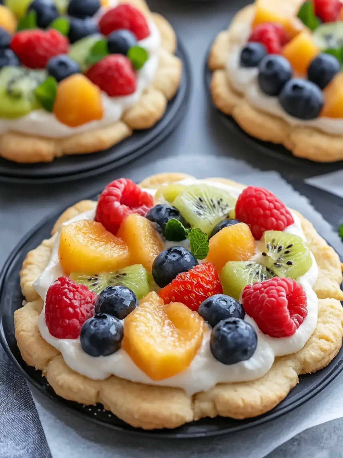 Delicious Fruit Pizza Cookies with Creamy Frosting Magic 4 Delicious Fruit Pizza Cookies with Creamy Frosting Delight