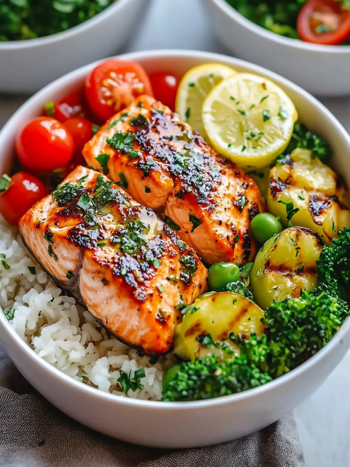 Garlic Butter Salmon Bowl: A Quick, Gourmet Delight at Home 4 Garlic Butter Salmon Bowl